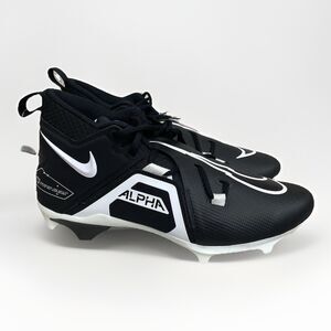 Men’s Nike Alpha Menace Pro 3 Mid Sz 12.5 Wide Black Football Cleats DH3292-001
